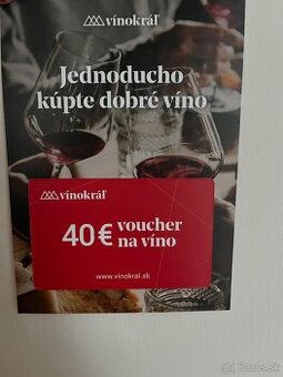 voucher na víno v hodnote 40 eur