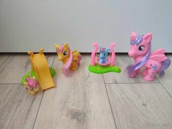 NOVÁ Sada My little pony, koníky s hojdačkou a šmýkačkou