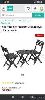 Záhradné/Balkónové sedenie