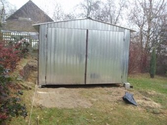 Plechová garáž 3,5x6 m – sedlová strecha