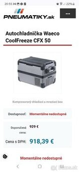 Waeco chladnička, autochladnička 50l model cfx50