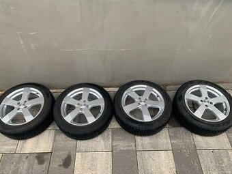 DEZENT elektróny 4x100 R17 + 205/55 R17 zimné pneu Laufen