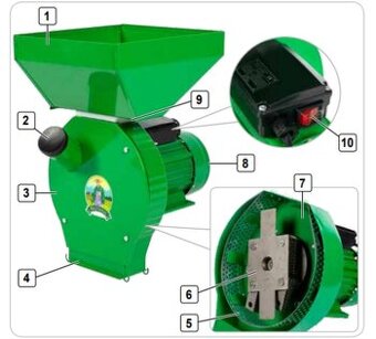 SROTOVNÍK OBILIA MICUL GF-0063-S001- G02, 3,9 KW, 2800 OT./M