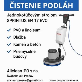 Hľbkové čistenie podláh
