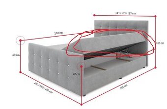 Predám 2 ks čalúnených matracov na drevenom ráme 80x200 cm