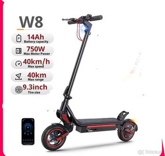 iScooter W8 - 750W, 14 Ah, 40km/h, 40km dojazd