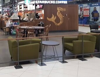 STARBUCKS nábytok - ušiak + taburet