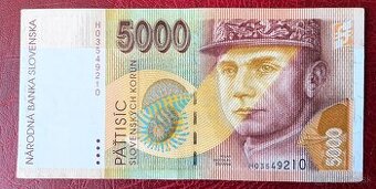 BANKOVKA:5000_SK-1995 M.R.Štefánik VZÁCNE I. VYDANIE