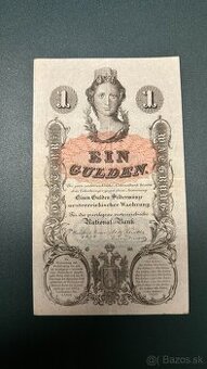 Bankovky Rakúsko-Uhorsko 1 Gulden 1888 2+ a 10G 1880
