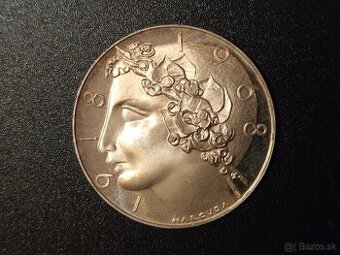 50 KČS 1968 - 50 ROKOV ČSR - B.K. - 37m, 20g, Ag 900/1000