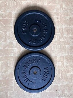 Predám Laubr Sport – 2×20 kg kotúče, 25/26 mm diera