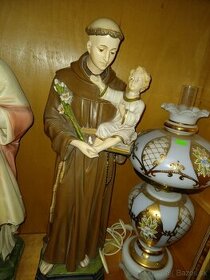 Starozitna socha sv. Antona s dieťaťom výška cca 65cm