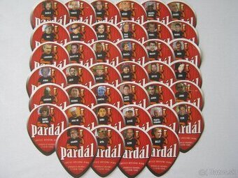 55x pivní etikety PARDÁL České Budějovice Budvar rok 2011