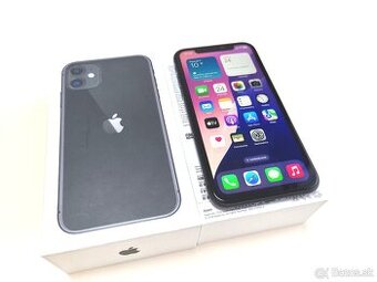 APPLE IPHONE 11 64GB BLACK,ZDRAVIE BATERKY 100%