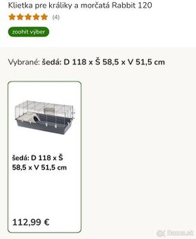Klietka pre zajačika aj s príslušenstvom