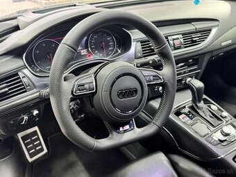 AUDI VOLANT kozeny zkoseny - perforovana koža - S logo