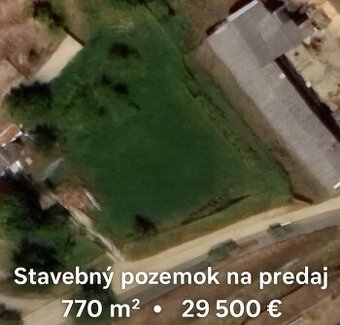 Stavebný pozemok 770 m² – Dunaremete