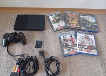 Herná konzola - Sony PlayStation 2 + 5 Hier