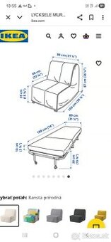 Rozkladacie kreslo z Ikea