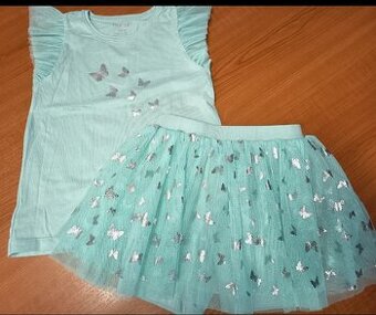 Nová dievčenská bavlnená suprava 122/128