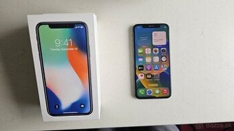 Apple iPhone X 256GB - puknutý zadok, nová batéria