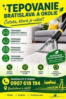 Tepovanie gaučov, matracov, kobercov a áut