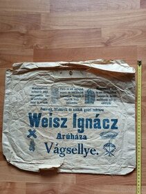 Stará reklamná nákupná taška Weisz Ignácz