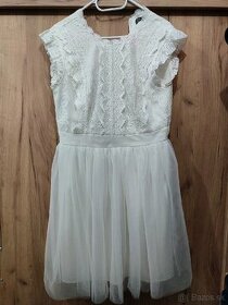 Biele čipkované šaty - 1
