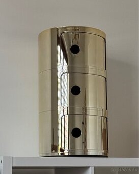 Nová zlatá lesklá skrinka/stolík Kartell Componibili