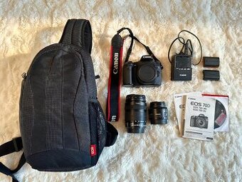 Canon EOS 70D komplet príslušenstvo - ako nový