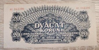 20 koruna, 1944, SPECIMEN, séria AC