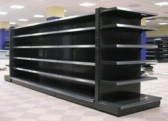 Obchodné regály - biela a antracit