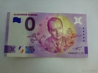 0 euro souvenir - Alexander Dubček