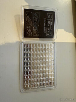 Strieborná 100 g tehlička