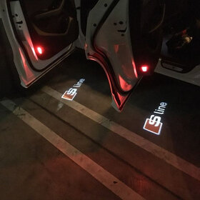 Logo LED projektory do dveri - hologramy SKODA VW AUDI