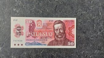 50 Kčs 1987, stav N /UNC) - 1