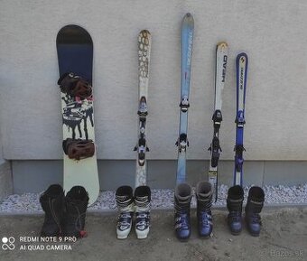 Predám lyže a snowboard