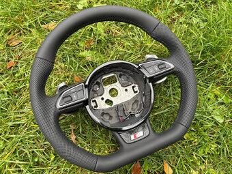 VOLANT AUDI KOŽENÝ PERFOROVANY CIERNE SITIE ZKOSENY