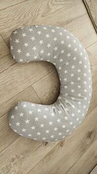 Predám dojčiaci vankúš NEW BABY – hviezdičky, sivý