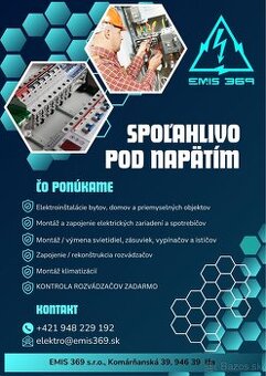 Elektroinštalačné práce - Elektrikár