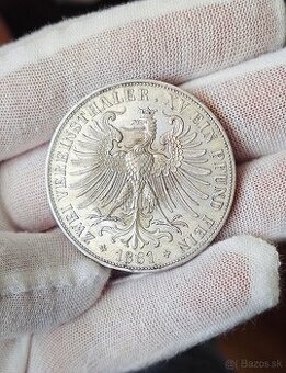 2 Vereinsthaler 1861 Frankfurt, nadherny