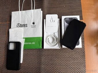 Predám Apple iPhone 15 Pro 128 GB Black Titanium – v záruke