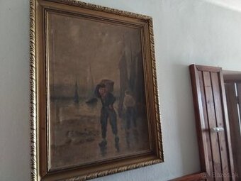 Olejomaľba obraz stary