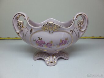 Růžový porcelán, pěkná žardiniéra, značená. - 1
