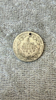 Stříbrná Mince Prusko 1/6 Tolaru (Reichsthaleru) 1840 – Frid - 1