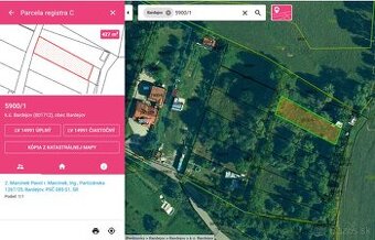 Slnečný, investičný pozemok v Bardejove – 491 m²