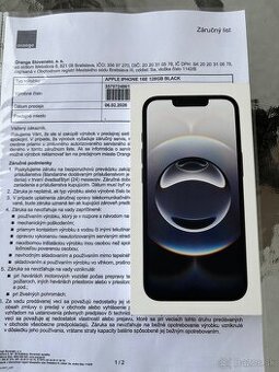 Apple iPhone 16e 128GB Black NEROZBALENÝ