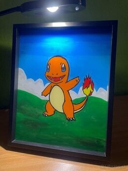 obraz Charmander, sklo