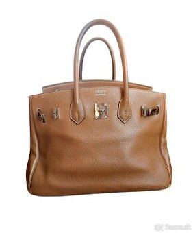 Hermés Birkin hnedá kožená kabela taška