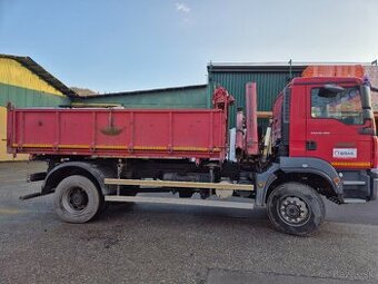 MAN TGM 4x4 sklapač s Hydraulickou rukou FASSI
